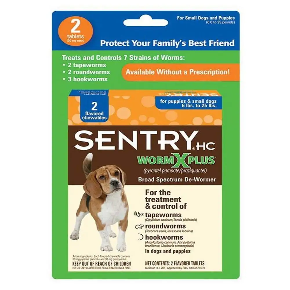 Sergeant Pet 17603 Wormx Plus Small Dog - 2 Count.