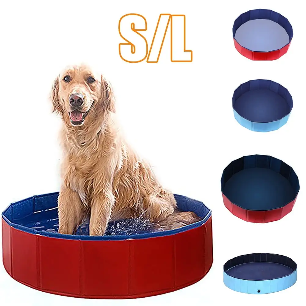 Shenmeida Foldable Dog Pet Bath Pool. Wading Pool Pits Ball Pool Portable Bathing Swimming Tub Pool for Dogs Cats Indoor Outdoor Use