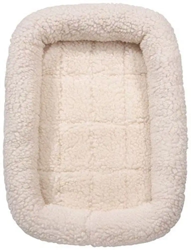 Sherpa Crate Dog Beds Soft Plush Comfortable Bed For Dogs Choose Size and Color (Crate Bed - Natural.xSmall)