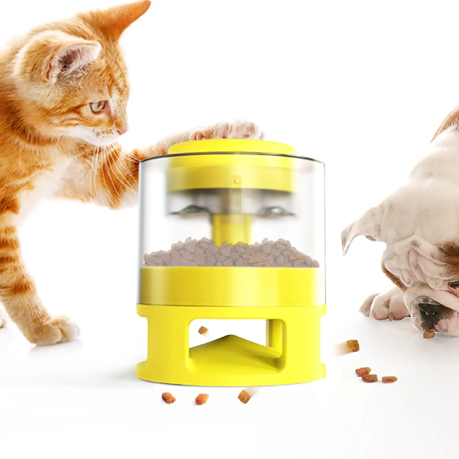 Shulemin Automatic Feeder Puppy Kitten Food Dispenser Anti-faling Cats Dog Small Medium Pet Dry Interactive Toys Prevent Food Stuck in Puzzle Toy