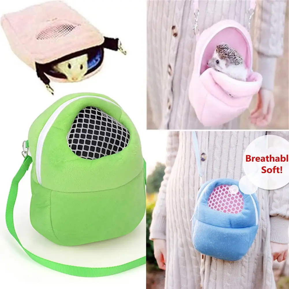 Shulemin Hamster Small Carrier Travel Packet Bag Breathable Mesh Pouch.Green