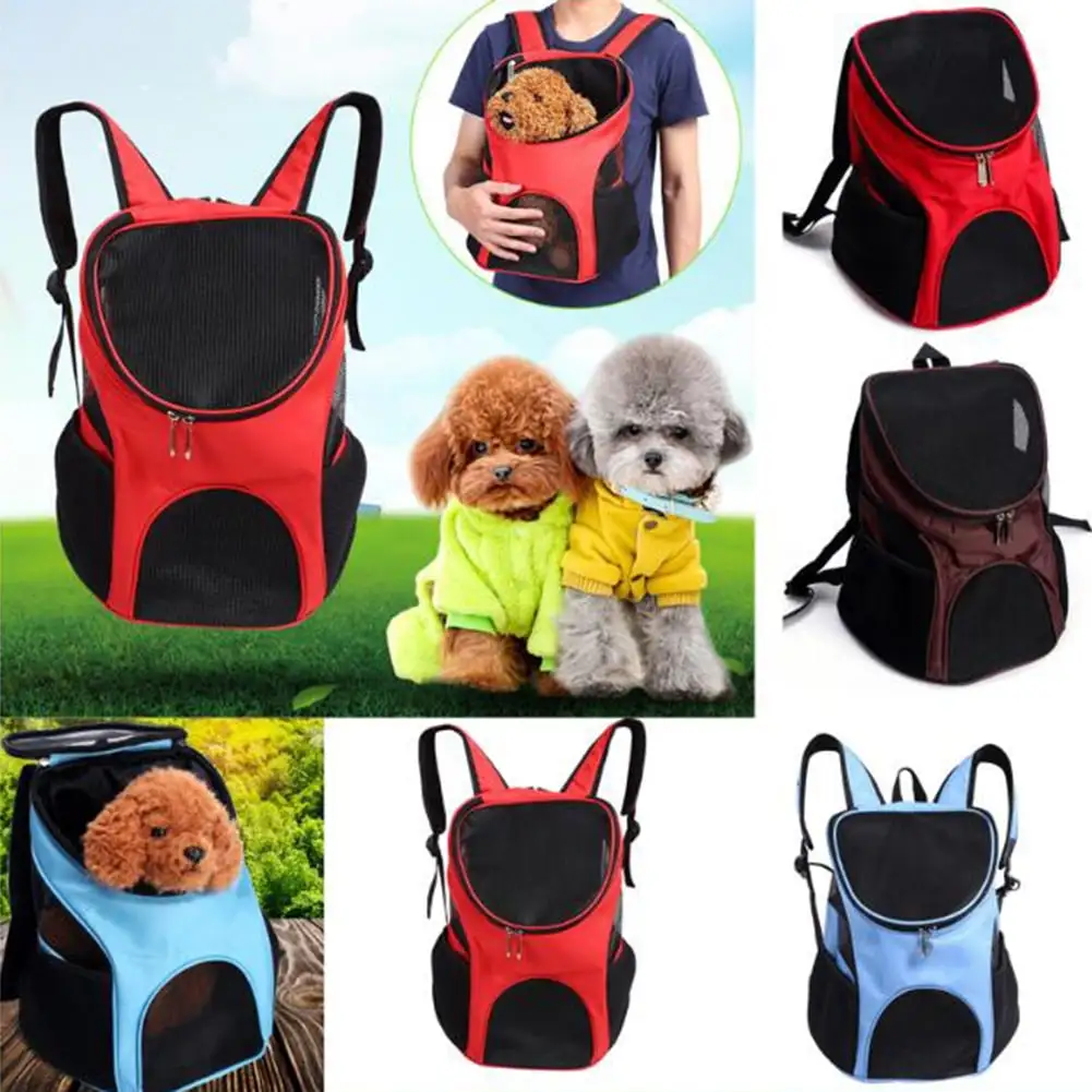 Shulemin Pet Dog Backpack Carrier for Small Dogs.Cats.Hedgehog.Soft Padded Pet Carrier Backpack Breathable Travel Mesh Bag Red