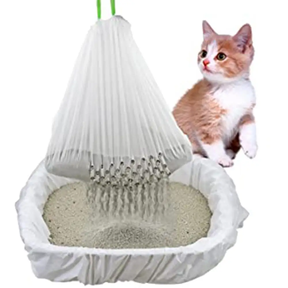 Sifting Cat Litter Box Liners Bags with Holes Disposable Jumbo Cat Pan Liners for Lovely Small Medium Cats S Cat Litter Filter Bag