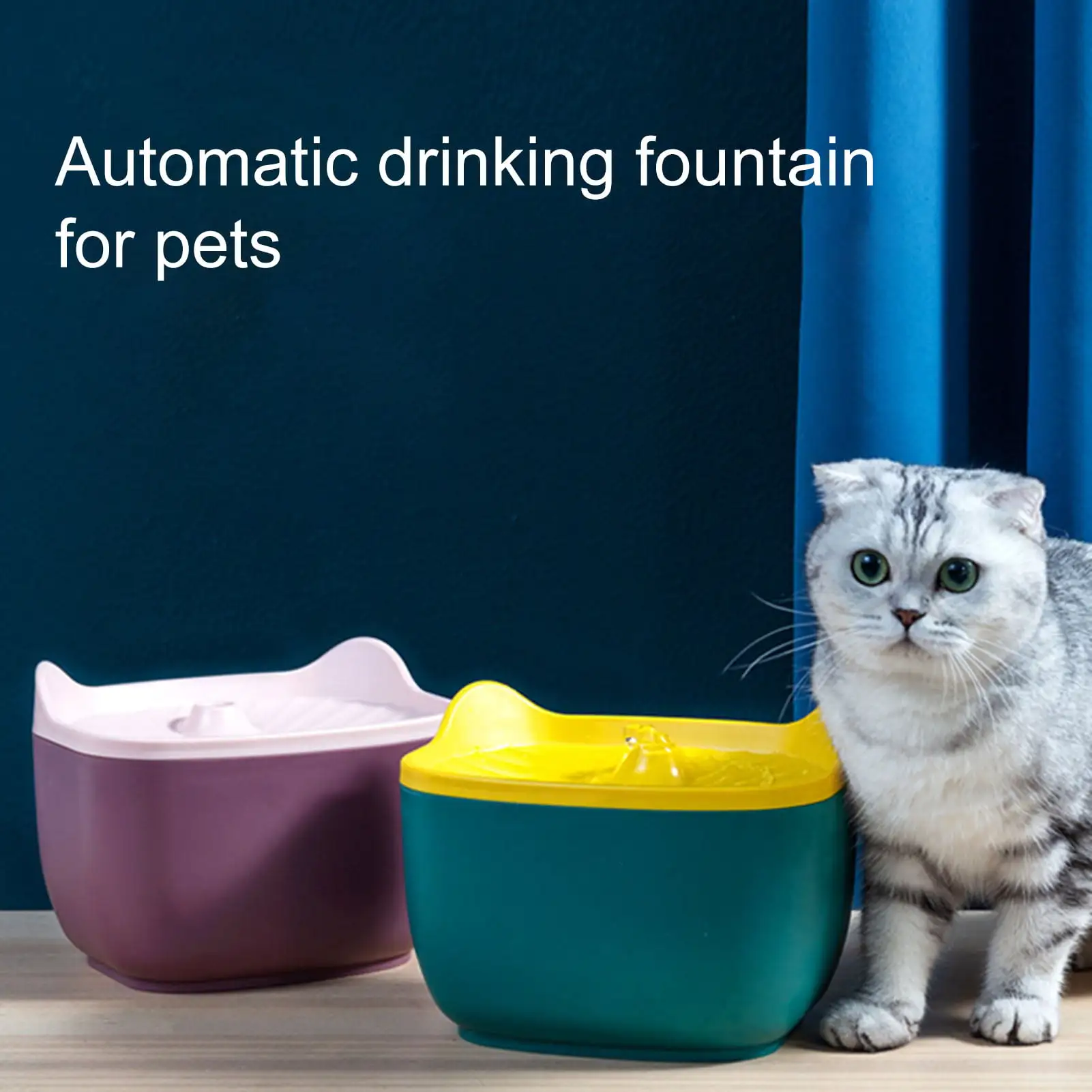 Sijiali 2.5L Pet Dispenser Automatic Purify Water ABS Electric Drinking Fountain for Puppy