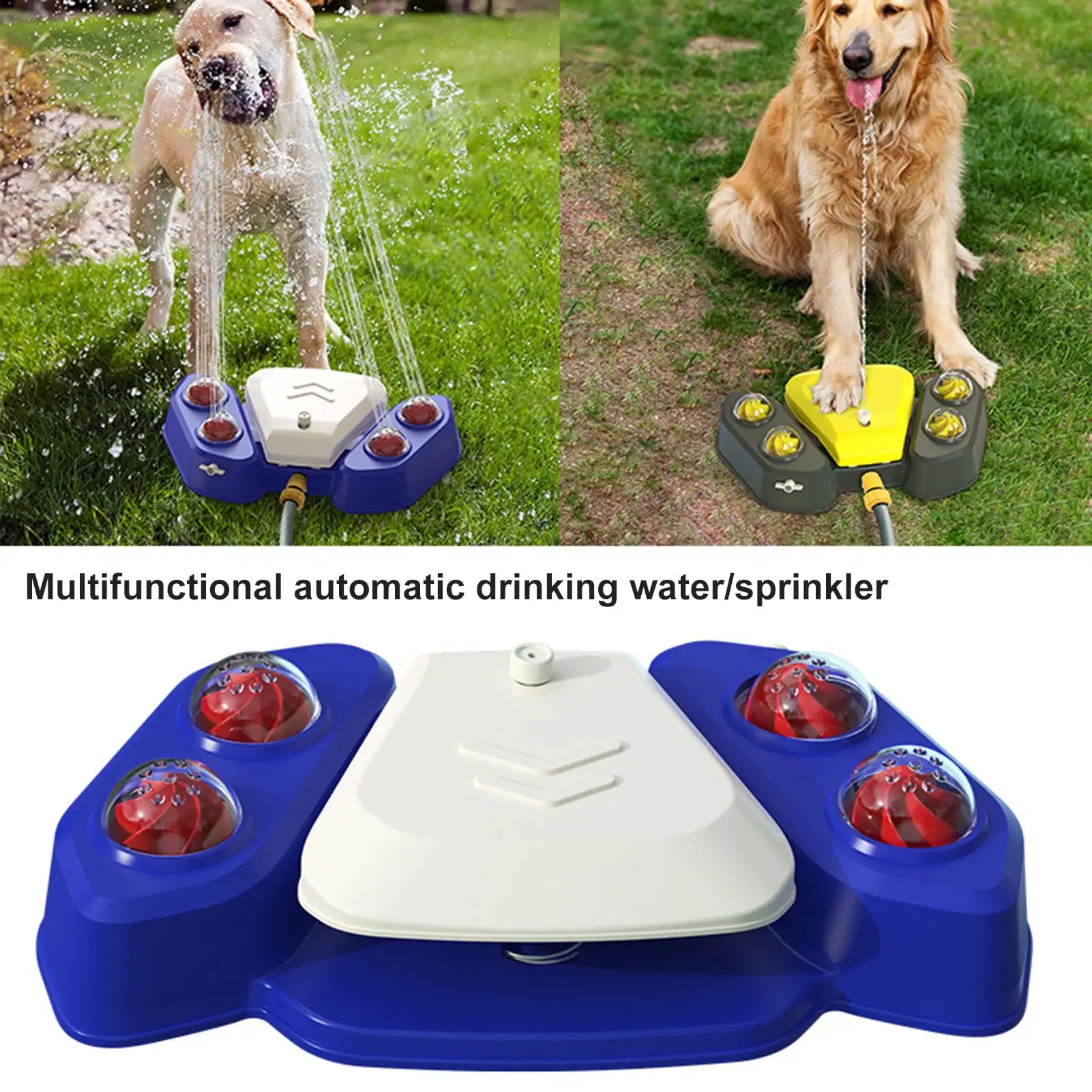 Sijiali Dog Drinking Feeder Pedal-Type Automatic Self-Drinking Pet Pedal Water Fountain Dispenser for Medium Large Dogs