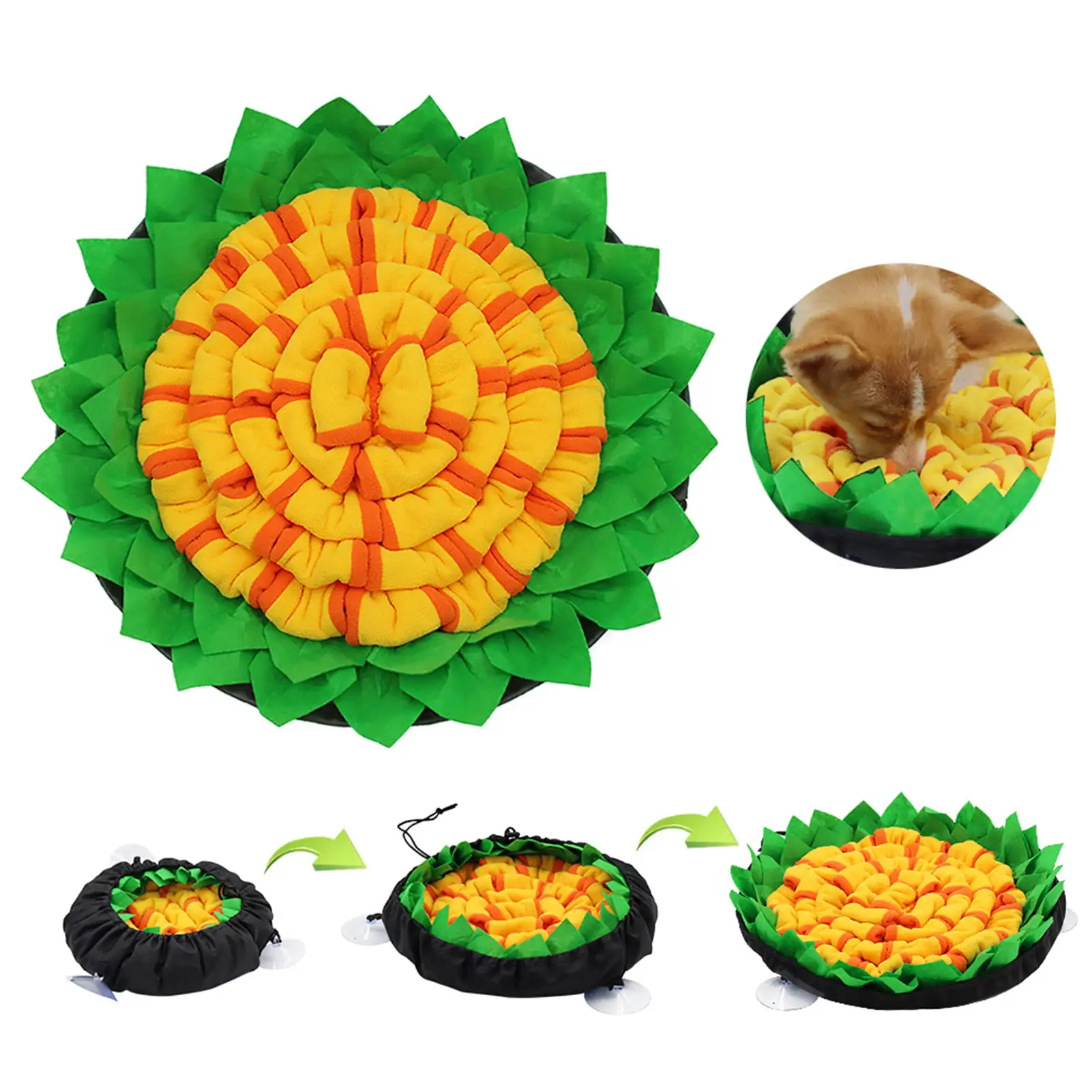 Sijiali Snuffle Mat Interactive Stress Relief Fabric Pet Foraging Pad for Smell Training