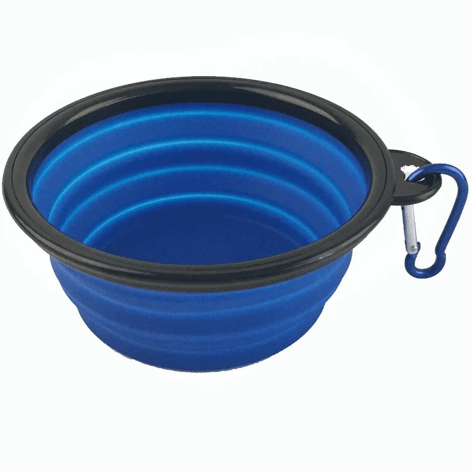 Single Collapsible 12oz Silicone Travel Bowl - Blue