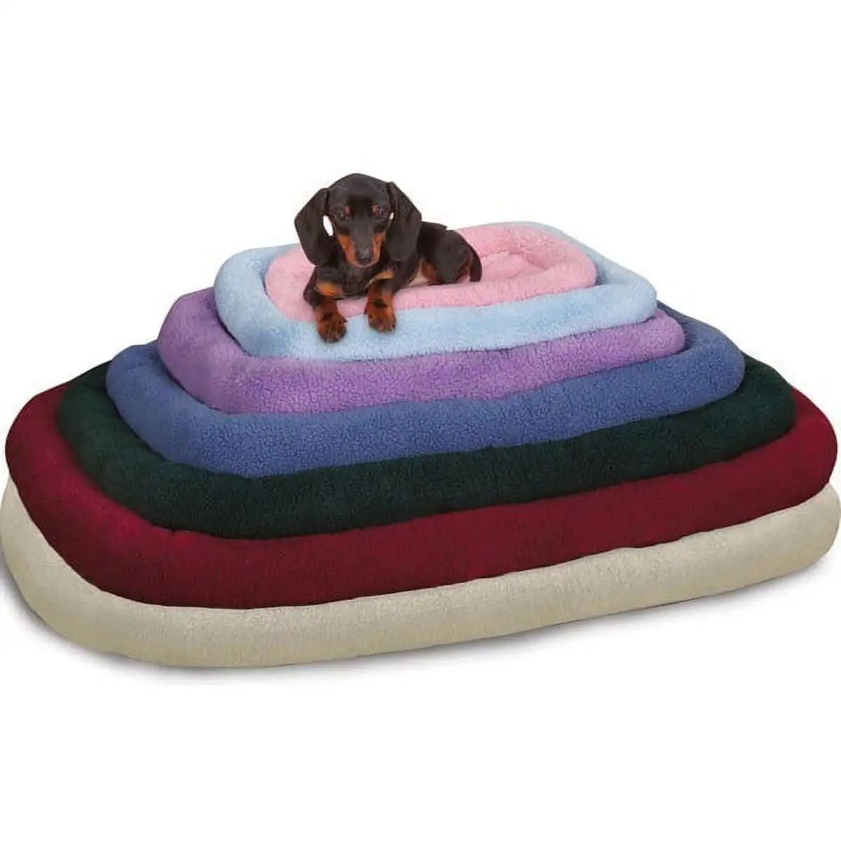 Slumber Pet Sherpa Crate Beds - Comforthle Bumper-Style Beds For Dogs And Cats. X-Small. Natural Beige