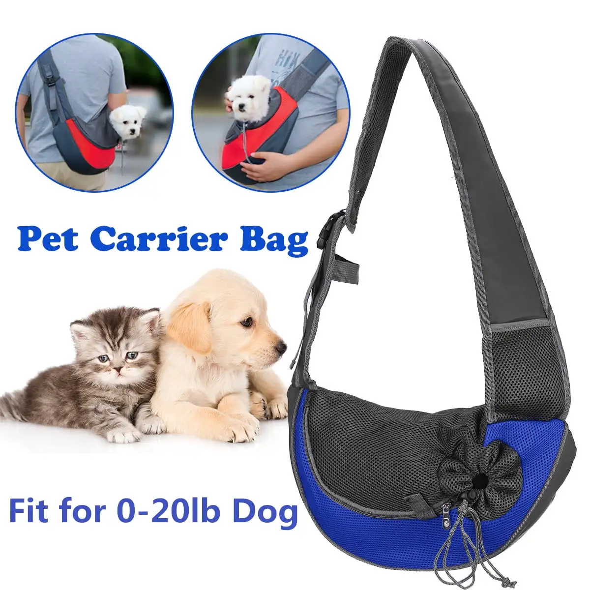 Small/Large Pet Carry Travel Cage Carrier Bag Dog Cat Rabbit Portable Mesh Breathable Handbag Case with Adjustable Strap