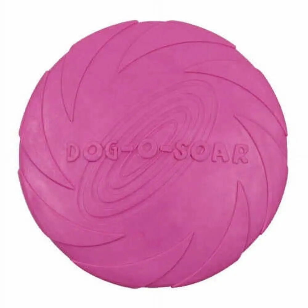 Small Puppy Flyer Flexible Soft Catch Rubber Frisbee Durable Dog Toy - Pink