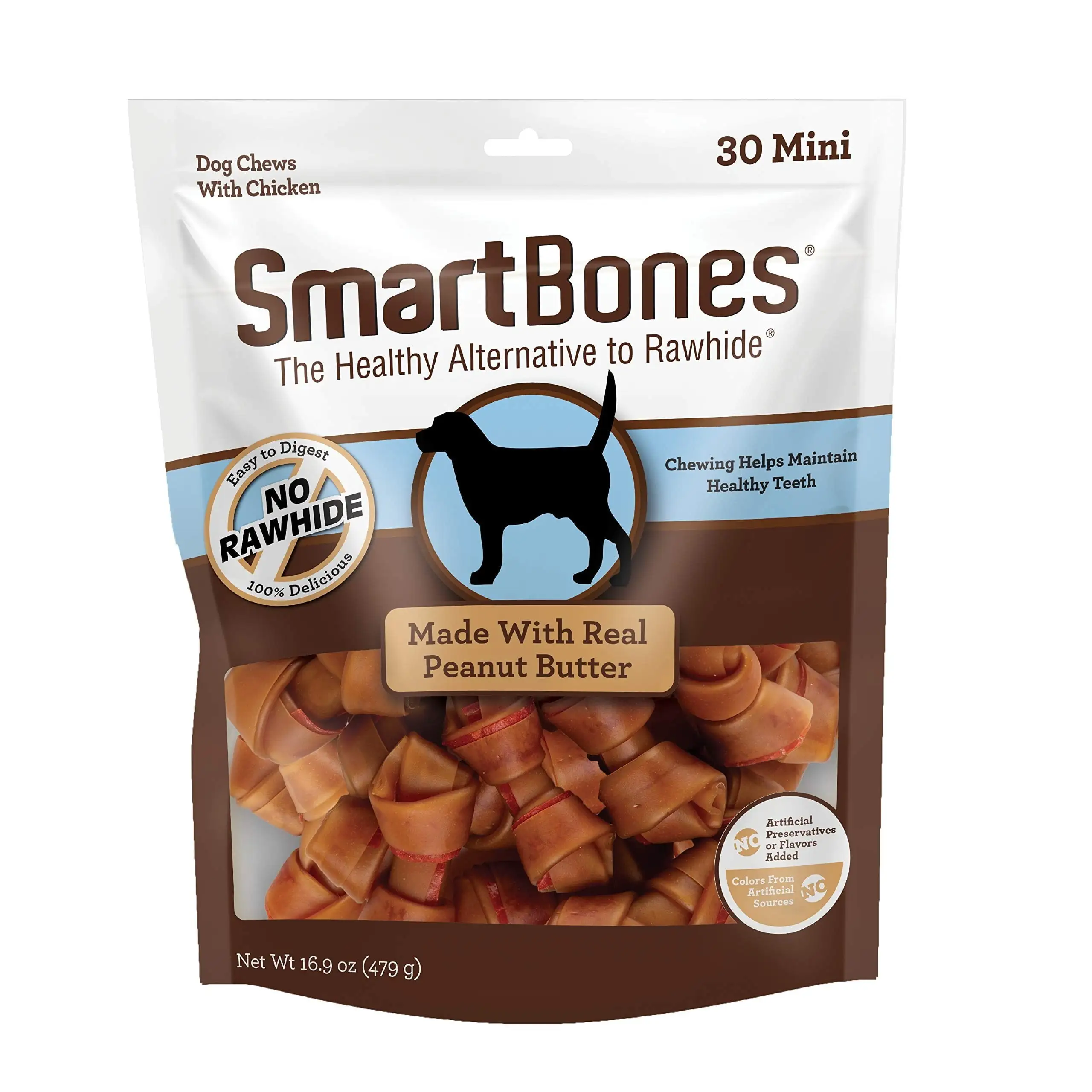 SmartBones Mini Chicken and Peanut Butter Bones Rawhide Free Dog Chew