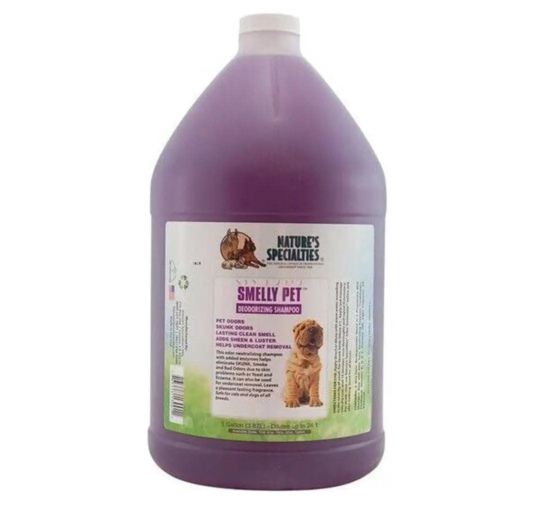 Smelly Pet Dog Cat Deep Cleansing Shampoo Eliminates Bad Odors Dilutes 24 to 1 (One Gallon)