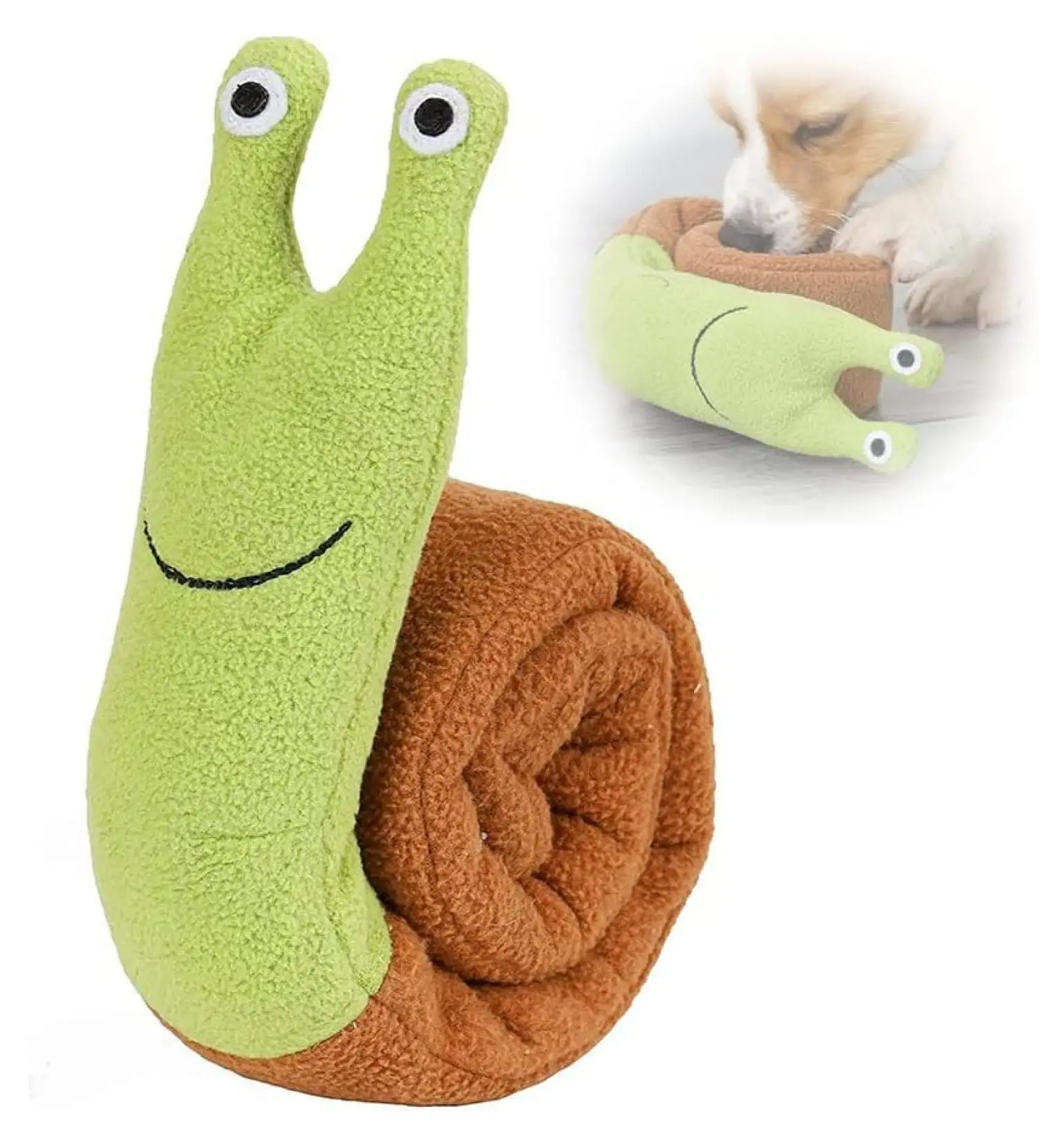 Snuffle Dog Enrichment Toy. Treat Dispensing Dog Toys for Brain Enrichment Game. Puppy Puzzle Snail Snuffle Mats for Boredom Large Breed Medium and Small Dogs (Green Snail)