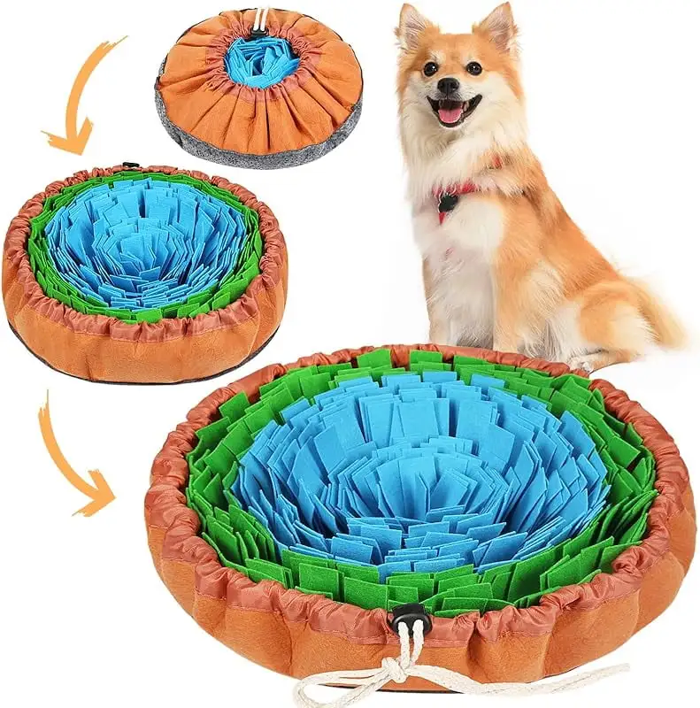 Snuffle Mat for Dogs. Adjustable Dog Puzzle Toys Sniff Mat for All Breeds Dogs. Interactive Dog Enrichment Toys for Slow Eating and Mental Stimulation