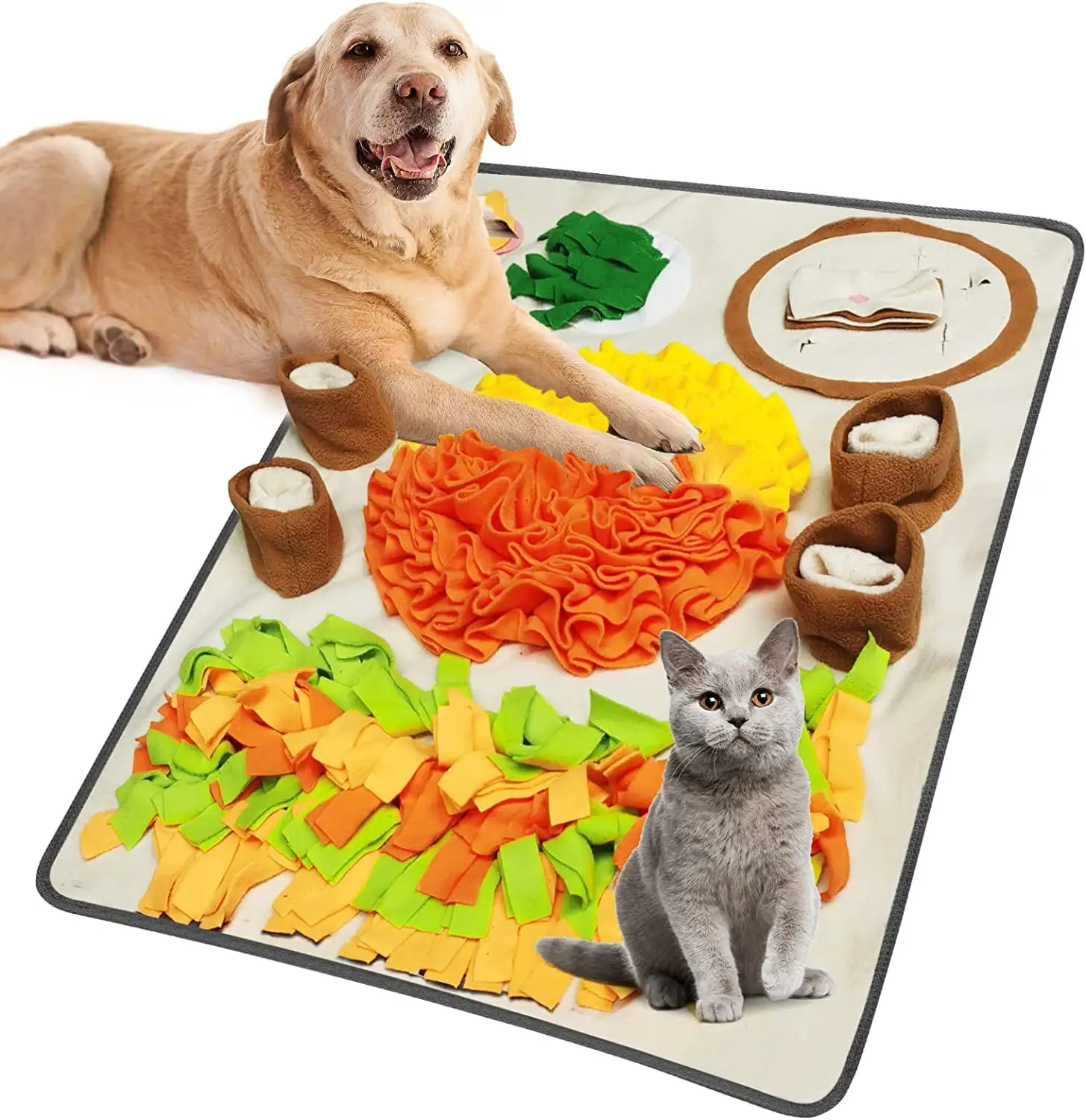 Snuffle Mat for Large Dogs.40x 28Dogs Nosework Feeding Mat. Enrichment Interactive Dog Puzzle. Slow Feeder Dog Puzzle Toys for Training and Brain Stimulating.Encourages Natural Foraging Skills