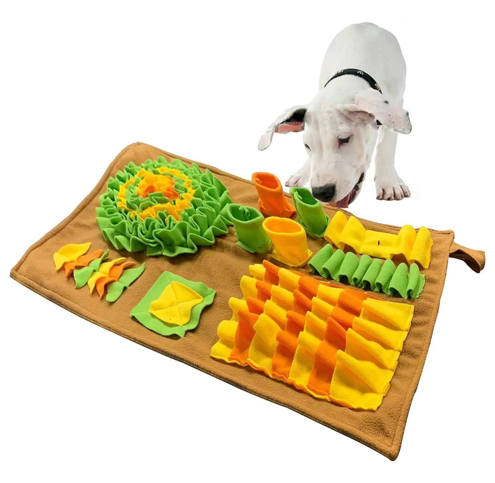 Snuffle Mat for Large Dogs.Dog Interactive Feeding Mat 32inx20inPet Nose Work Blanket for Training and Stress Relief.Encourage Natural Foraging Skills Release Attention