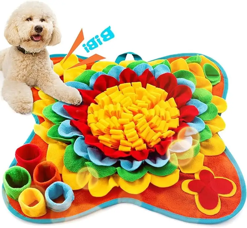 Snuffle Mat for Dogs Pet Treats Feeding for Small Medium Breed Dogs Non-Slip Interactive Dog Puzzle Toys Encourages Natural Foraging Skills