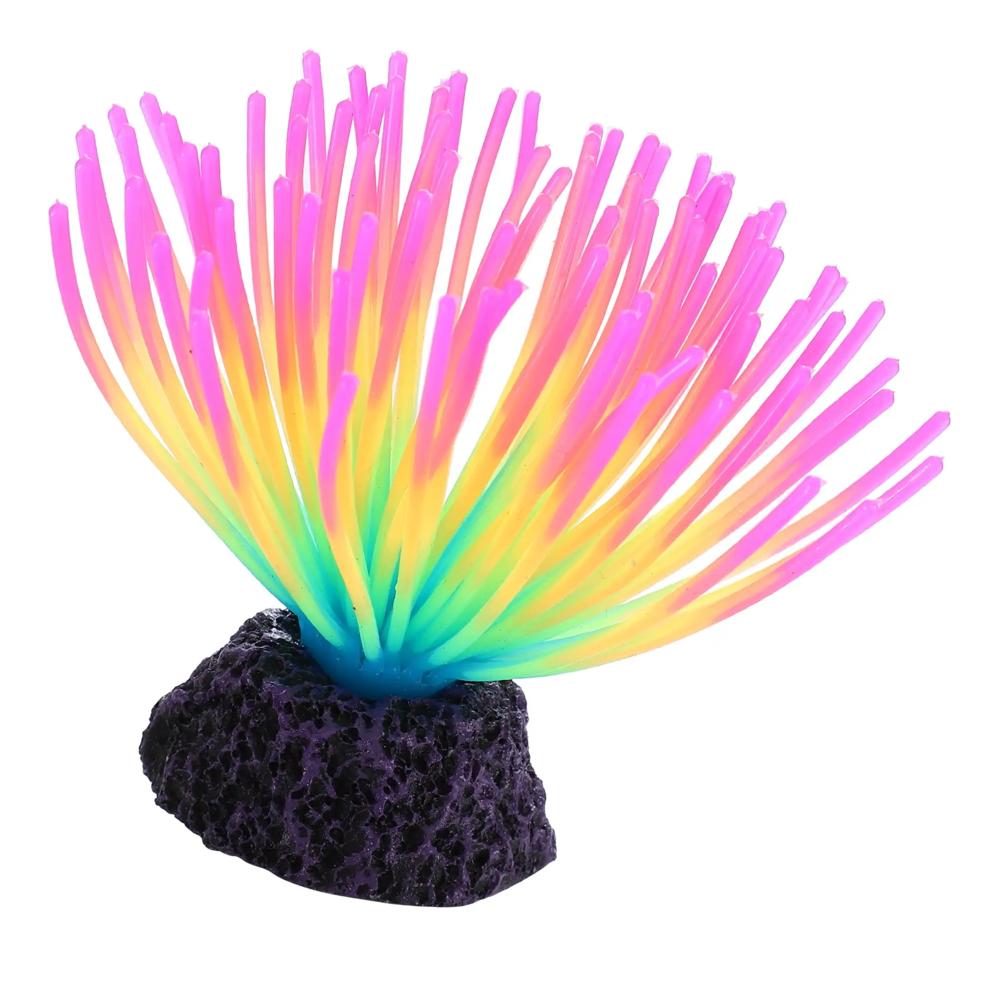 Soft Silicone Glowing Aquarium Anemone Aquatic Artificial Coral for Fish Tank Decoration Multicolor