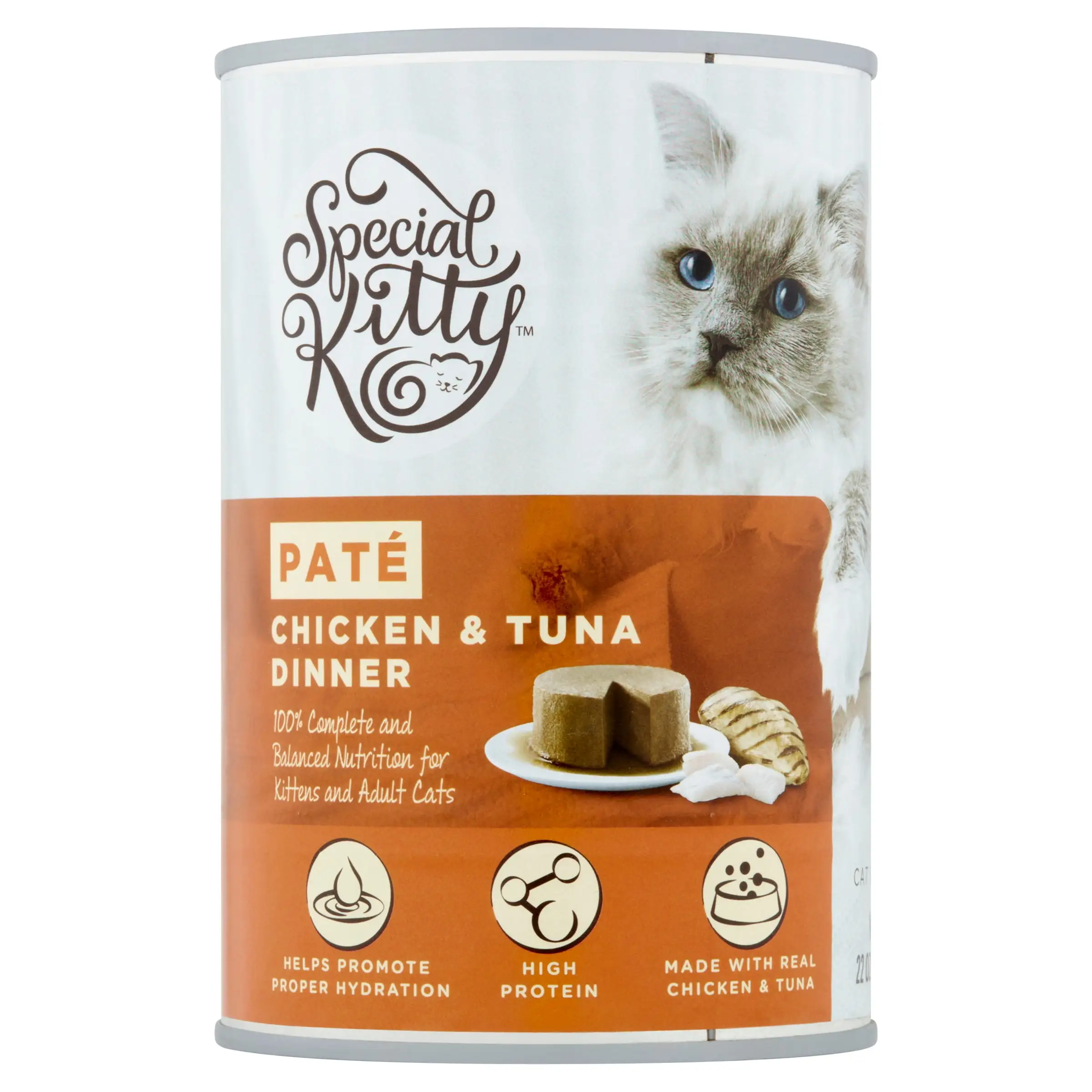 Special Kitty Chicken & Tuna Dinner Pate Wet Cat Food. 22 oz Can