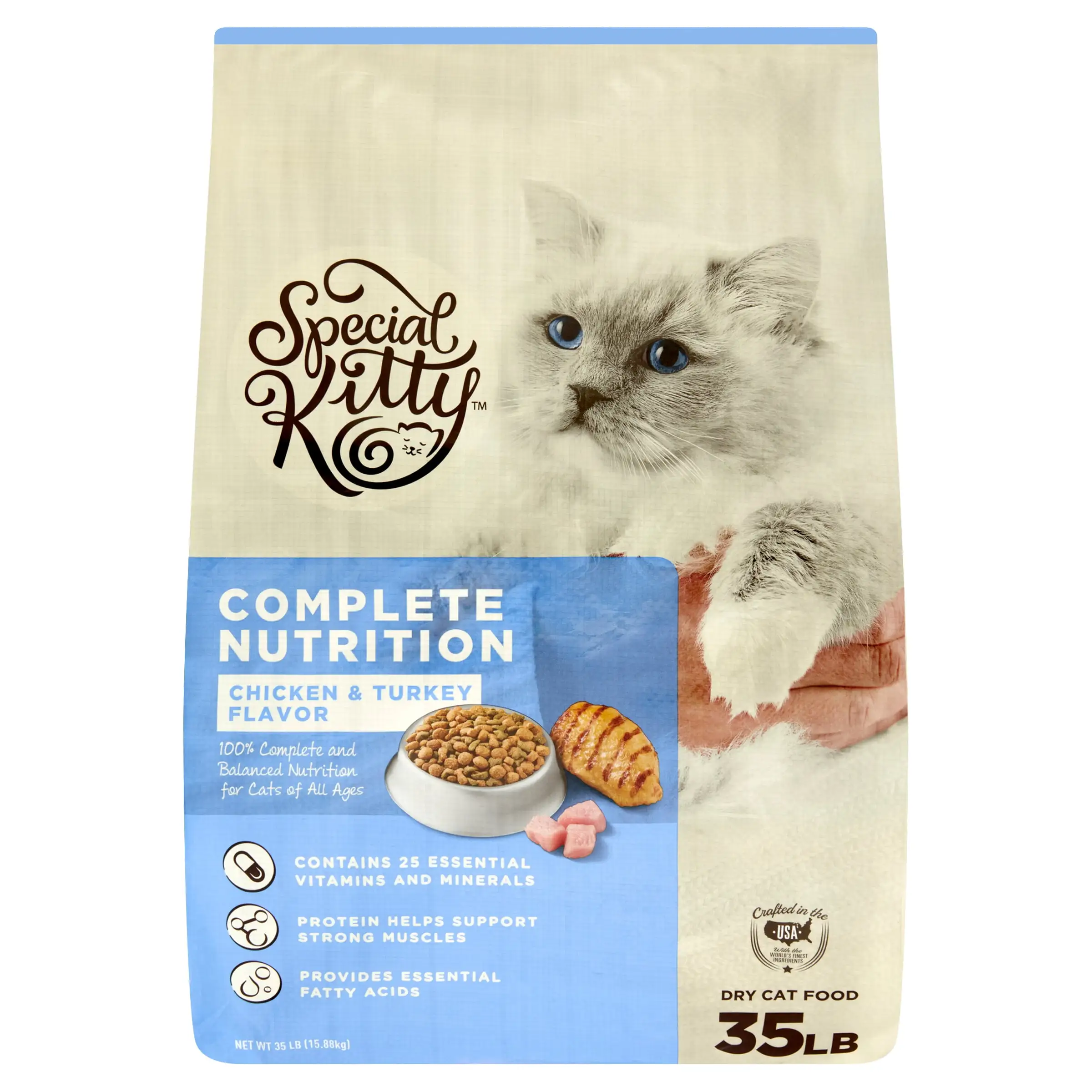 Special Kitty Complete Nutrition Formula Dry Cat Food. Chicken & Turkey Flavor. 35 lb