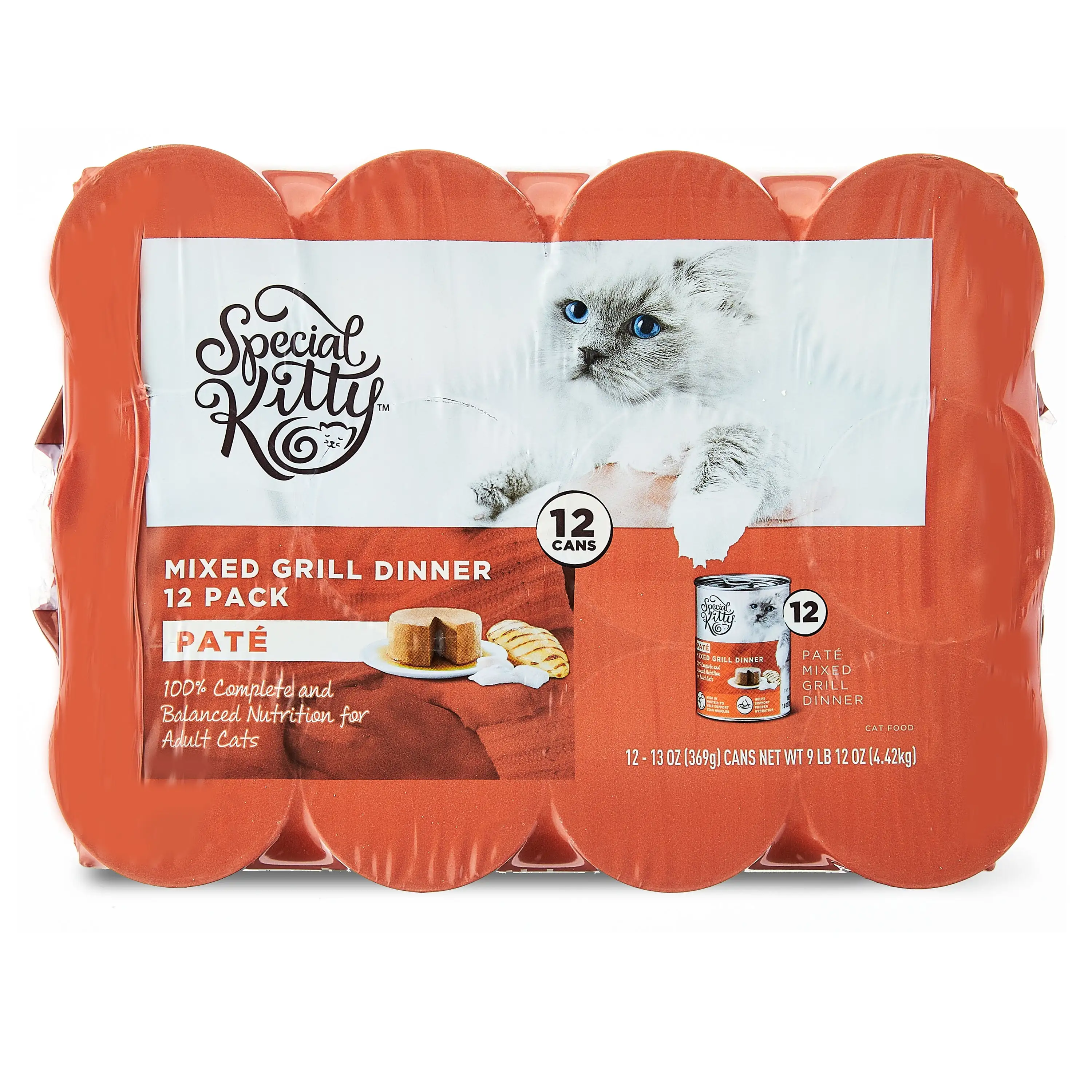 Special Kitty Mixed Grill Dinner Pate Wet Cat Food. 13 oz Cans (12 Pack)