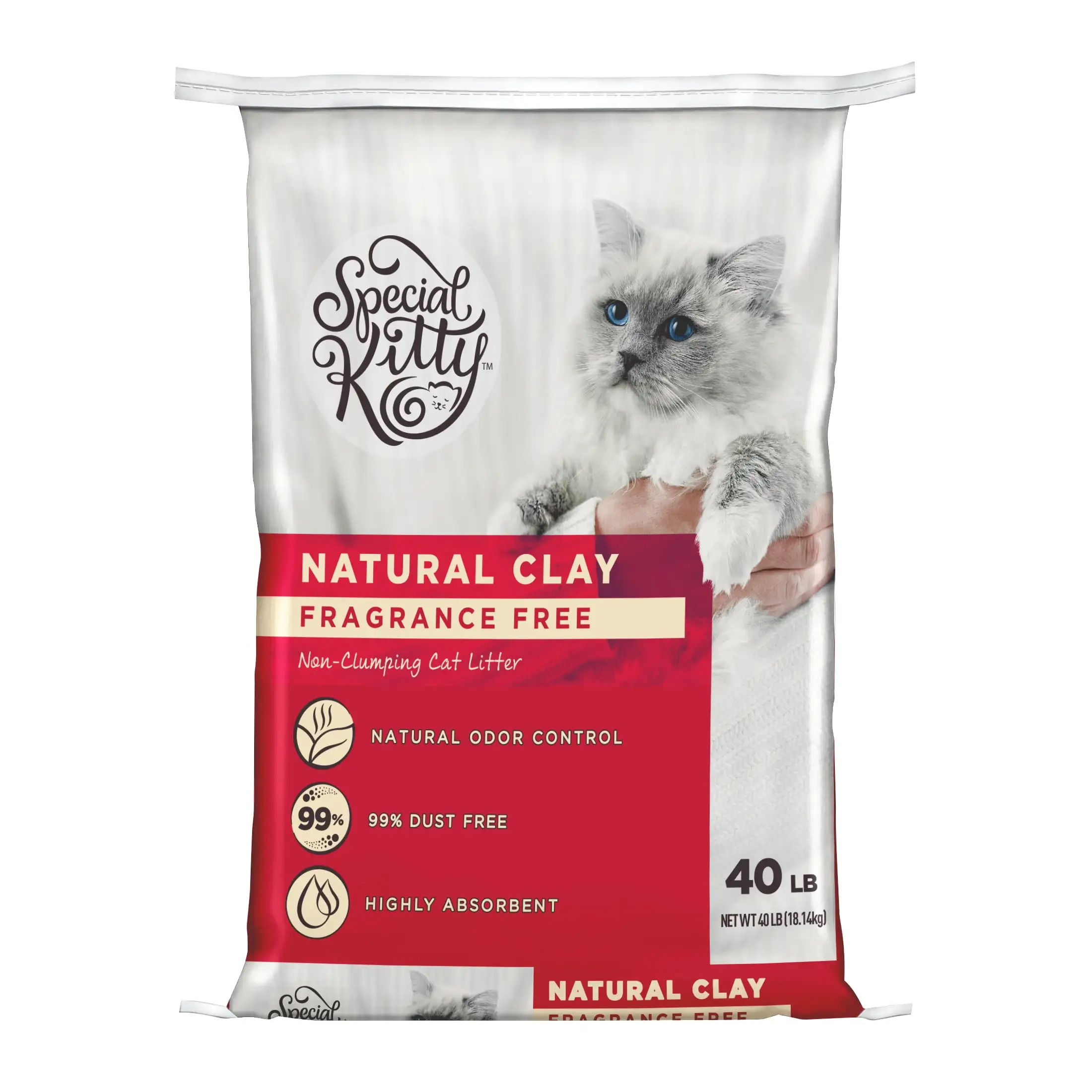 Special Kitty Unscented Non-Clumping Natural Clay Litter. 40 lbs