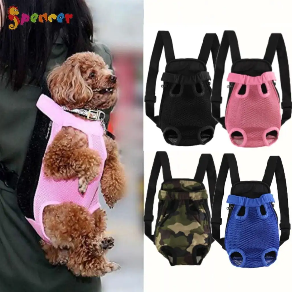 Spencer Adjustable Pet Backpack. Black