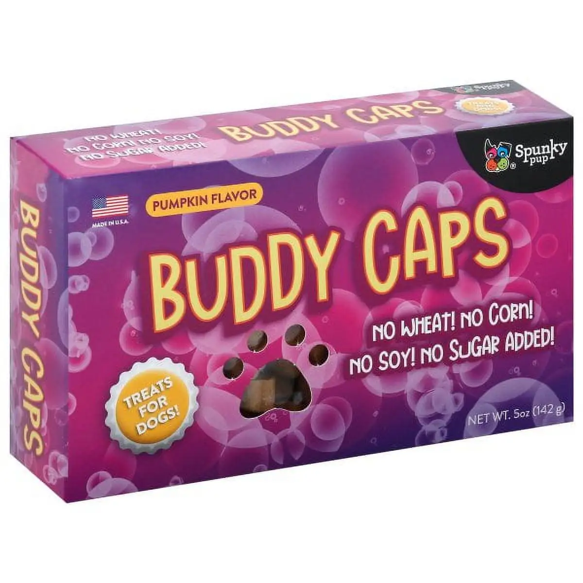 Spunky Pup Buddy Caps Pork Flavored Treats