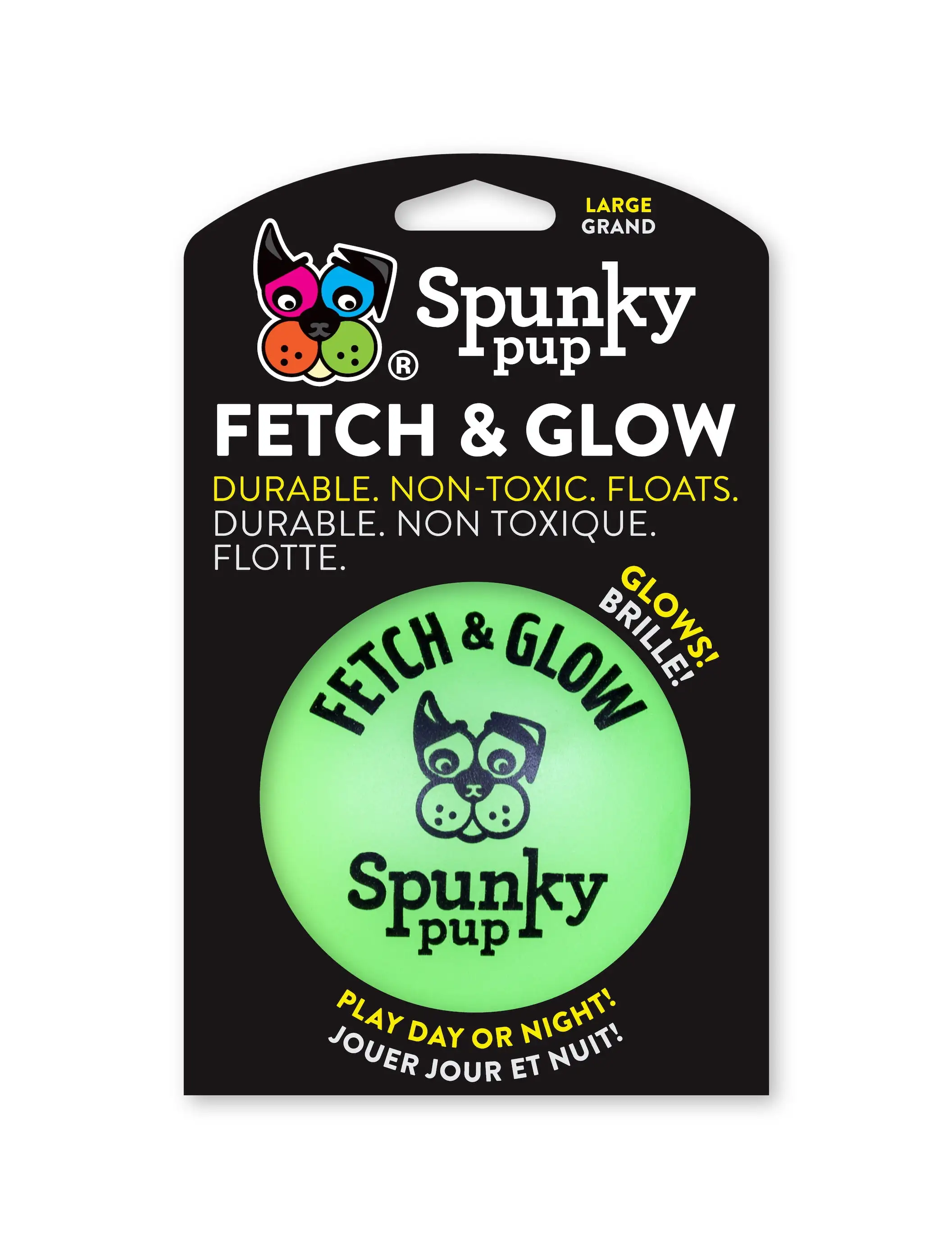 Spunky Pup Fetch & Glow Ball Large Dog Toy