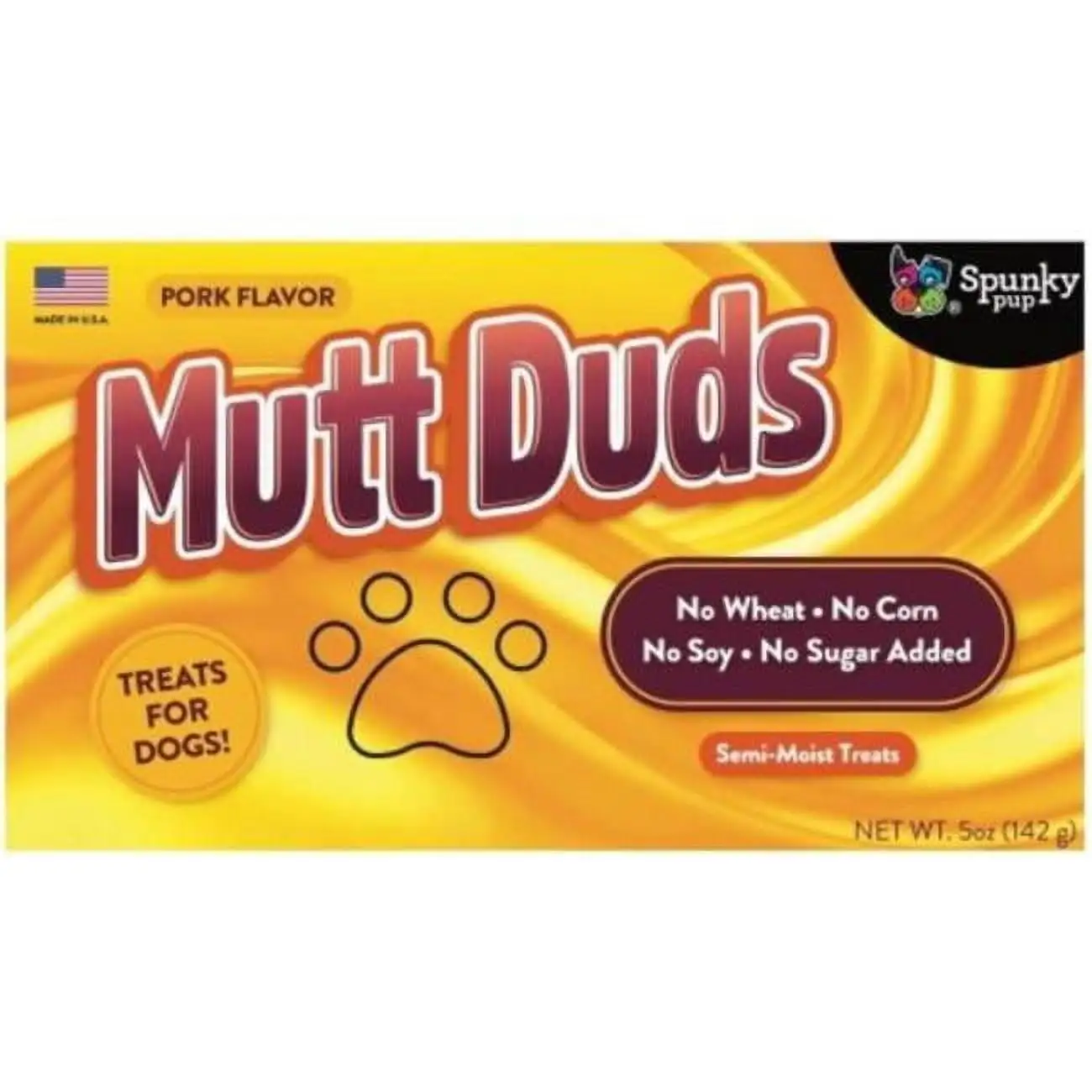 Spunky Pup Yellow Mutt Duds Semi-Moist Pork Flavor Dog Treat