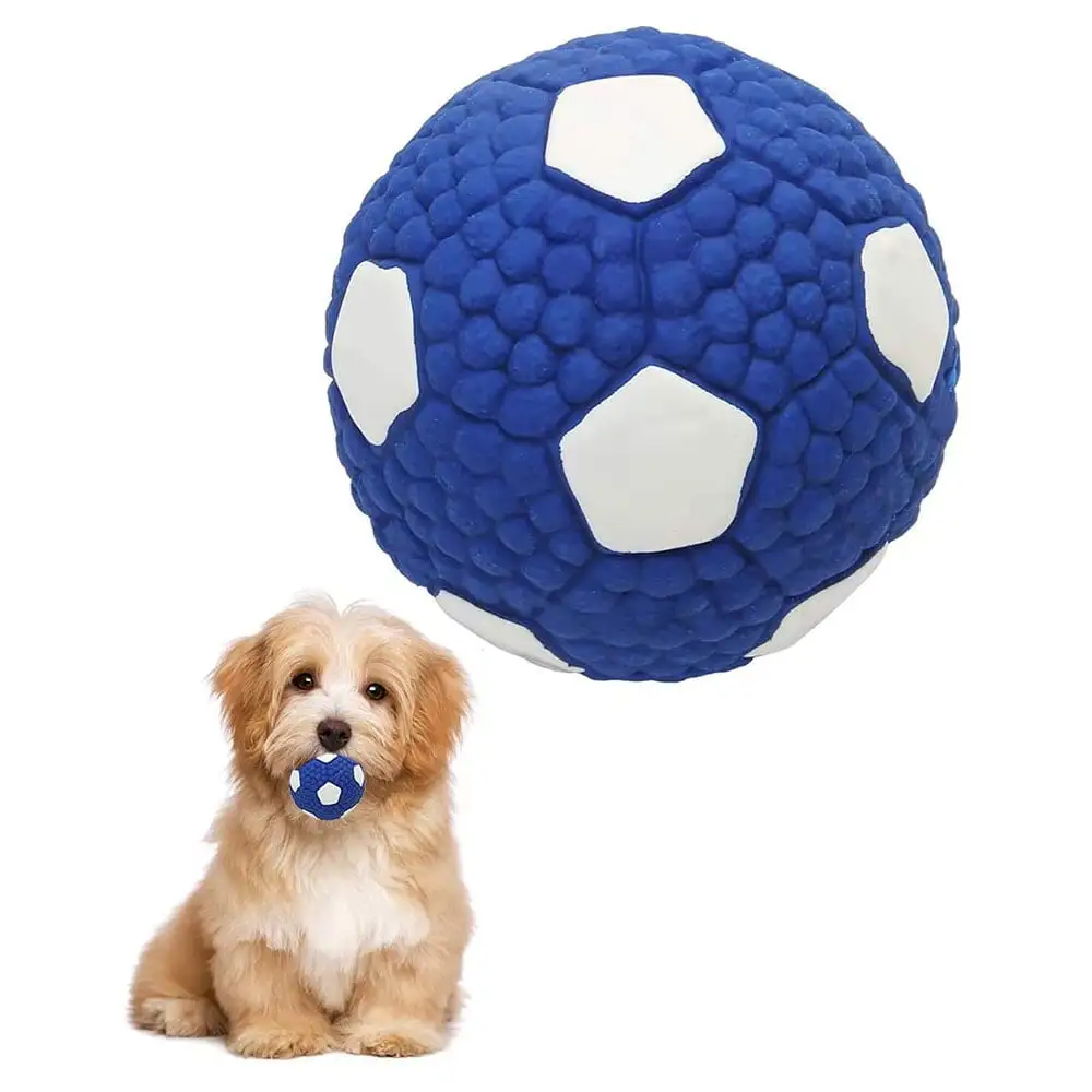 Squeaky Dog Ball - Soft Latex Rubber Squeaky Dog Toys for Dogs - Dog Squeak Toys Play Sport Ball.Football