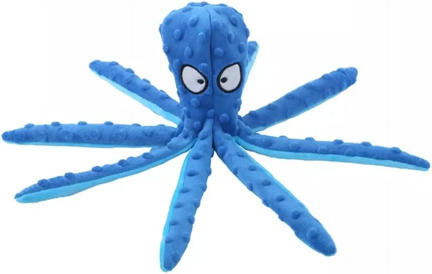 Squeaky Octopus Dog Toys for Large Dogs. No Stuffing Crinkle Paper Plush Dog Toys for Puppy Teething. Durable Interactive Dog Toys for Small Medium Dogs (Blue)