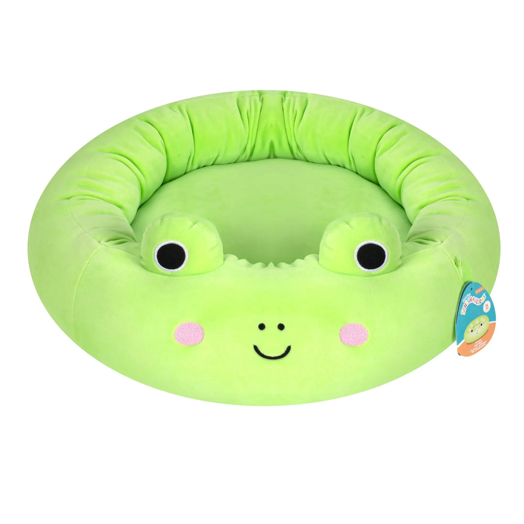 Squishmallows 30 inch Green Frog Pet Bed - Large Ultra Soft Plush Pet Bed