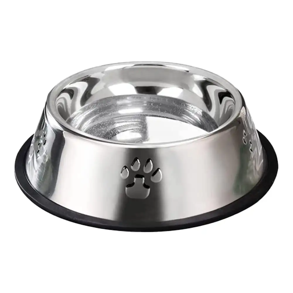 Stainless Steel No-Skid & Non-Tip Dog Bowl for Food or Water - 26cm