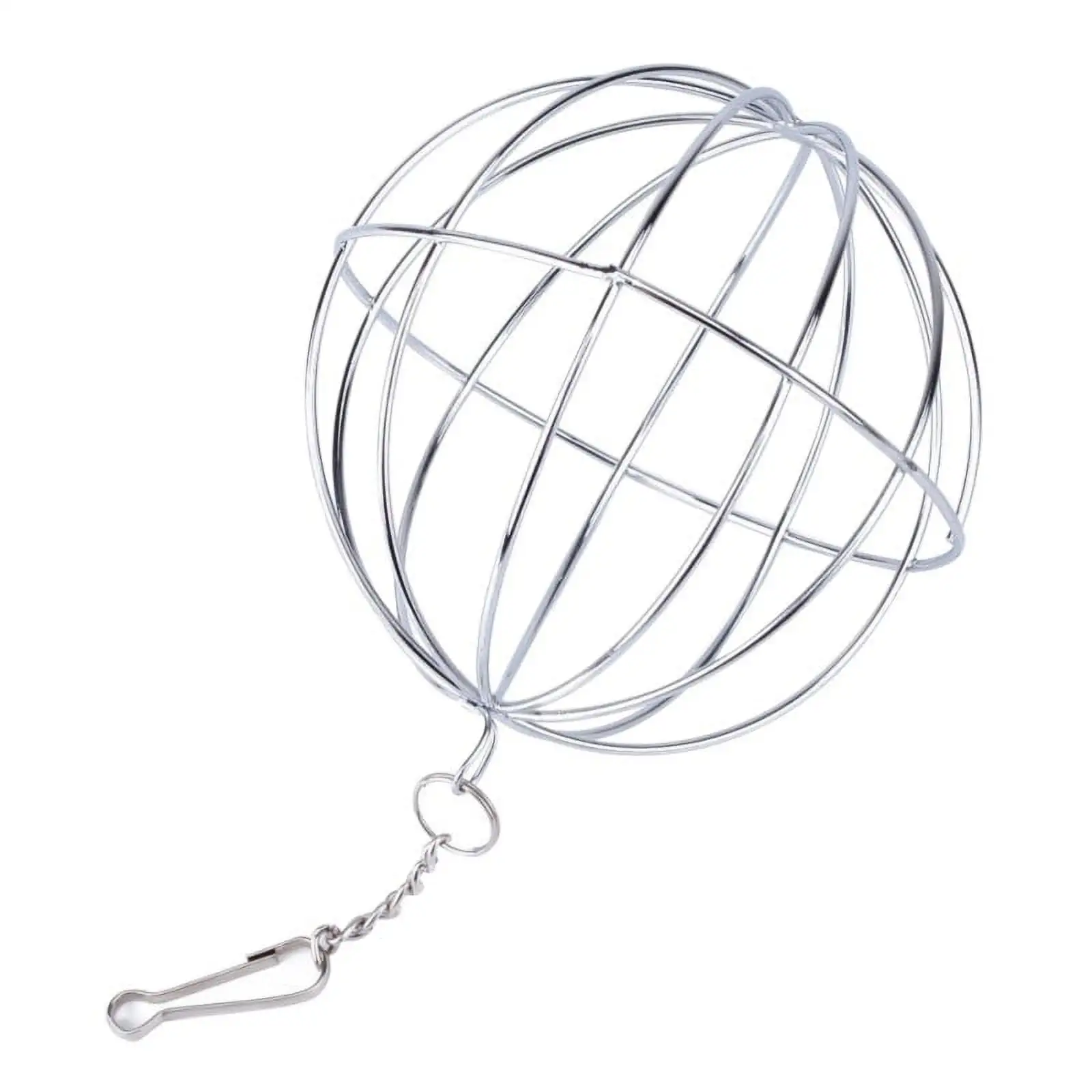 Stainless Steel Round Sphere Feed Pet Toys Dispense Exercise Hanging Hay Ball Guinea Pig Hamster Rat Animals 1 PCS