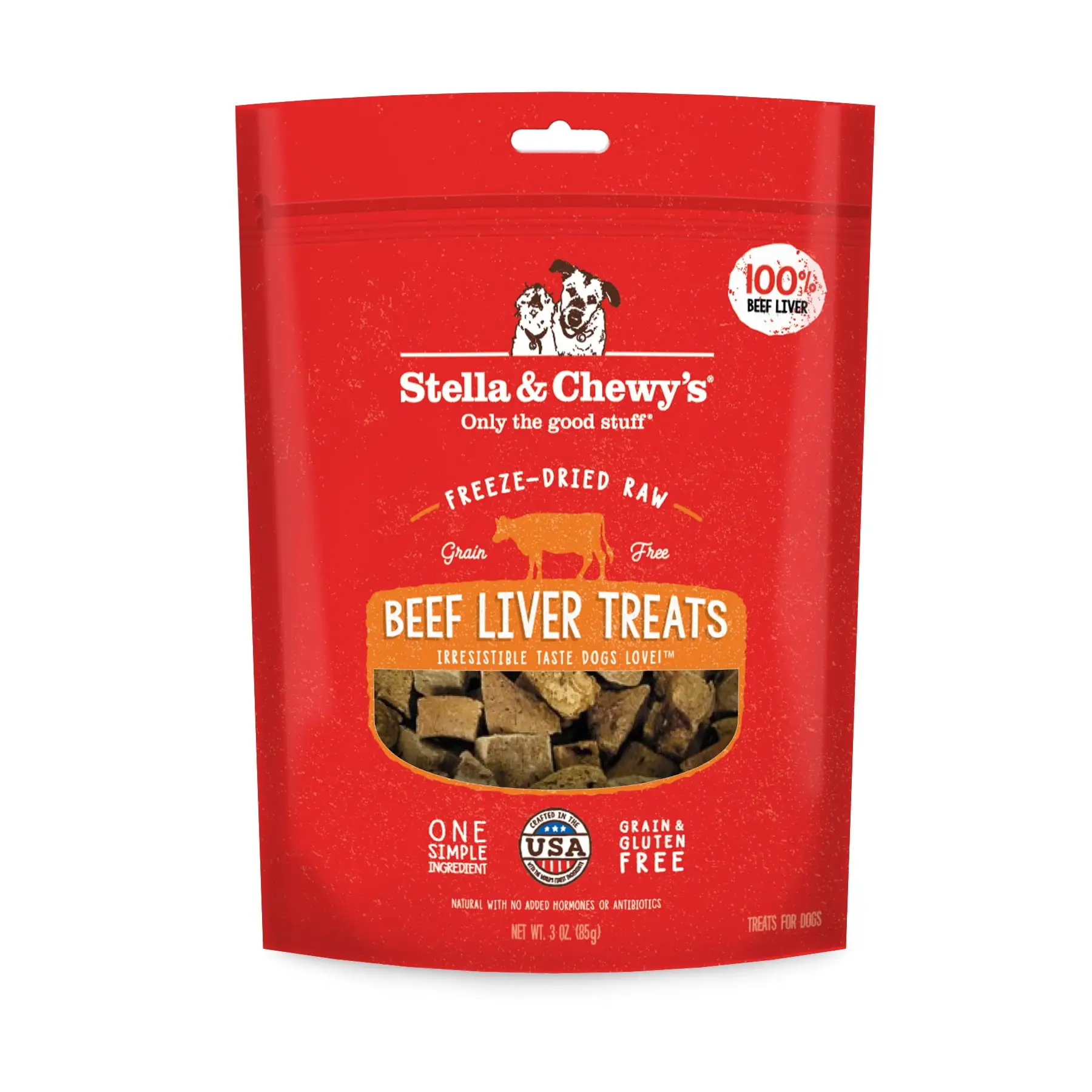 Stella & Chewy's Beef Liver Freeze-Dried Raw Dog Treats. 3 oz.