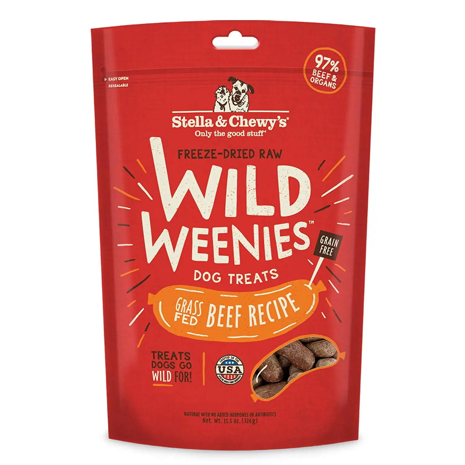 Stella & Chewy's Beef Wild Weenies Freeze-Dried Dog Treats. 11.5 oz.