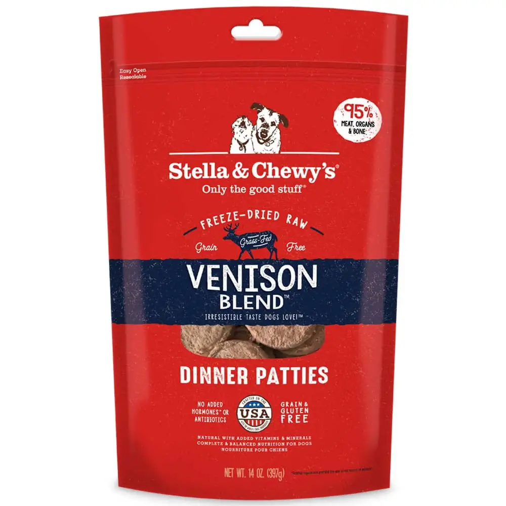 Stella & Chewy's Simply Venison Dinner Patties Grain-Free Freeze-Dried Dry Dog Food. 5.5 oz