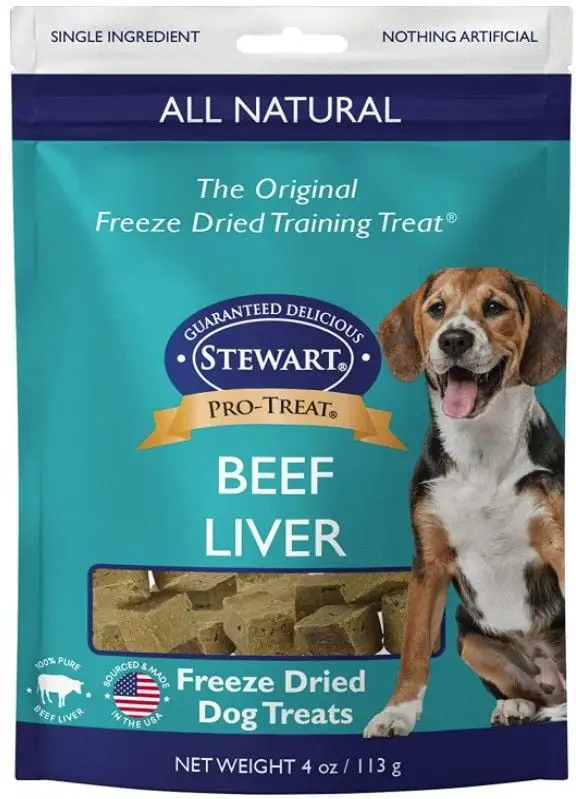 Stewart Freeze Dried Beef Liver Treats Resealable Pouch - 4 oz