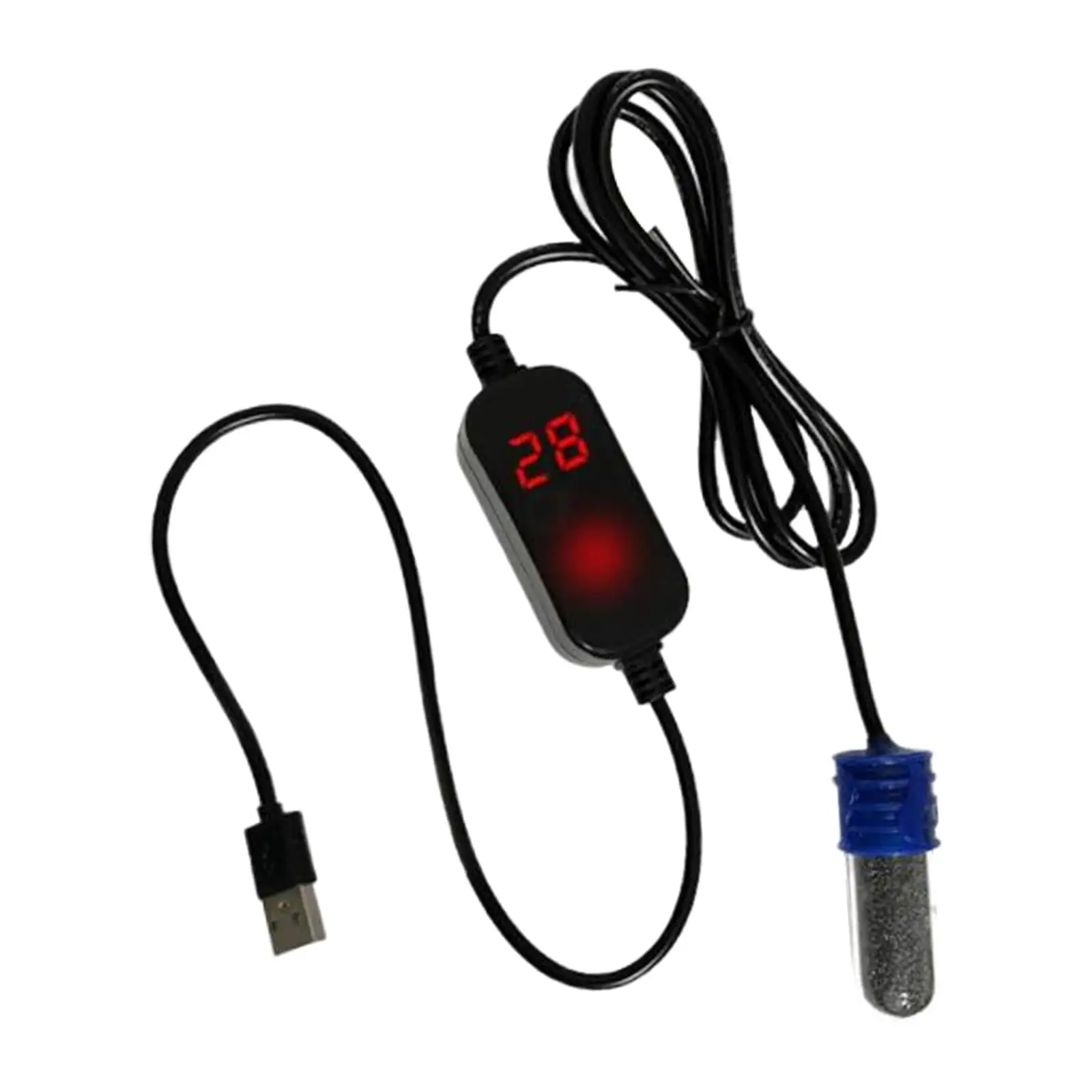 Submersible Aquarium Heater. Mini Fish Tank Heater with Built in. External Temperature Controller. LED Display. Used for 1 Gallons Below 11W