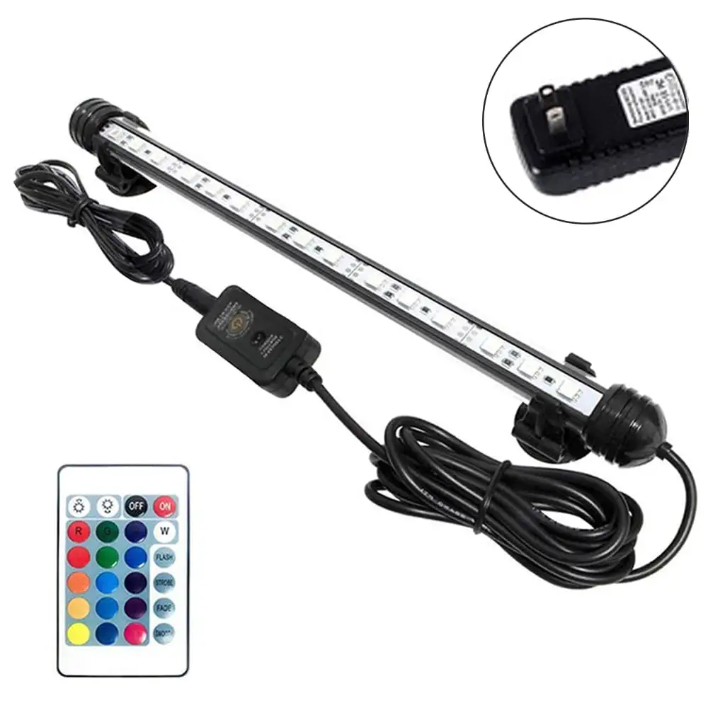 Submersible LED aquarium lights. aquarium lights with timed automatic on/off. LED strips for fish tanks.28CM.A132