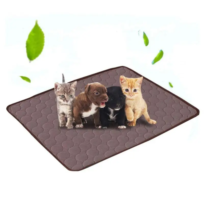 Summer Cooling Mat for Dogs Cats. Self Dog Cooling Mat Breathable Pet Crate Pad Portable & Washable Pet Cooling Blanket for Pet Outdoor or Home Use. Coffee. XS