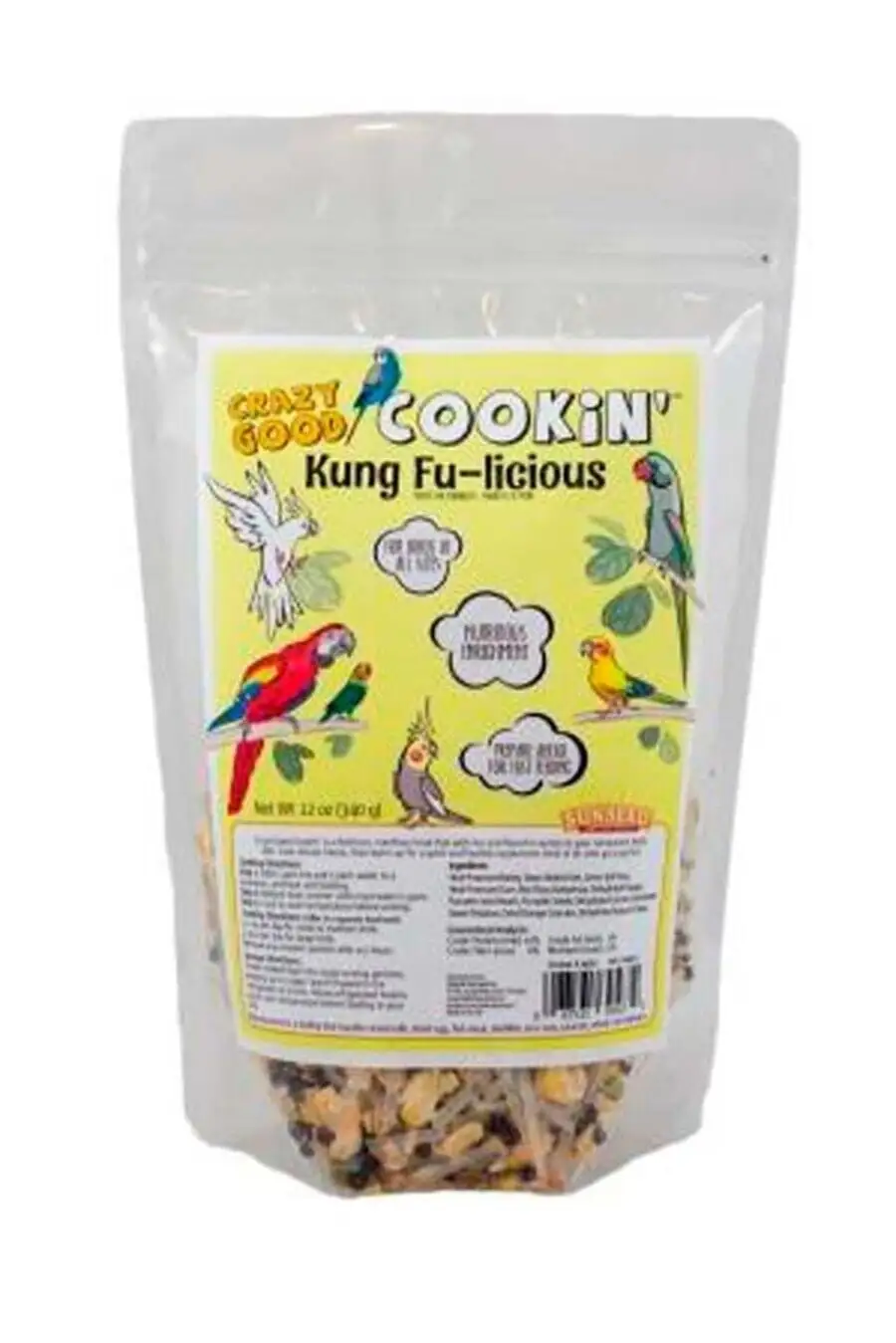 Sunseed Crazy Good Cookin' Treat for Parakeets. Parrots. & All Birds- 12 oz