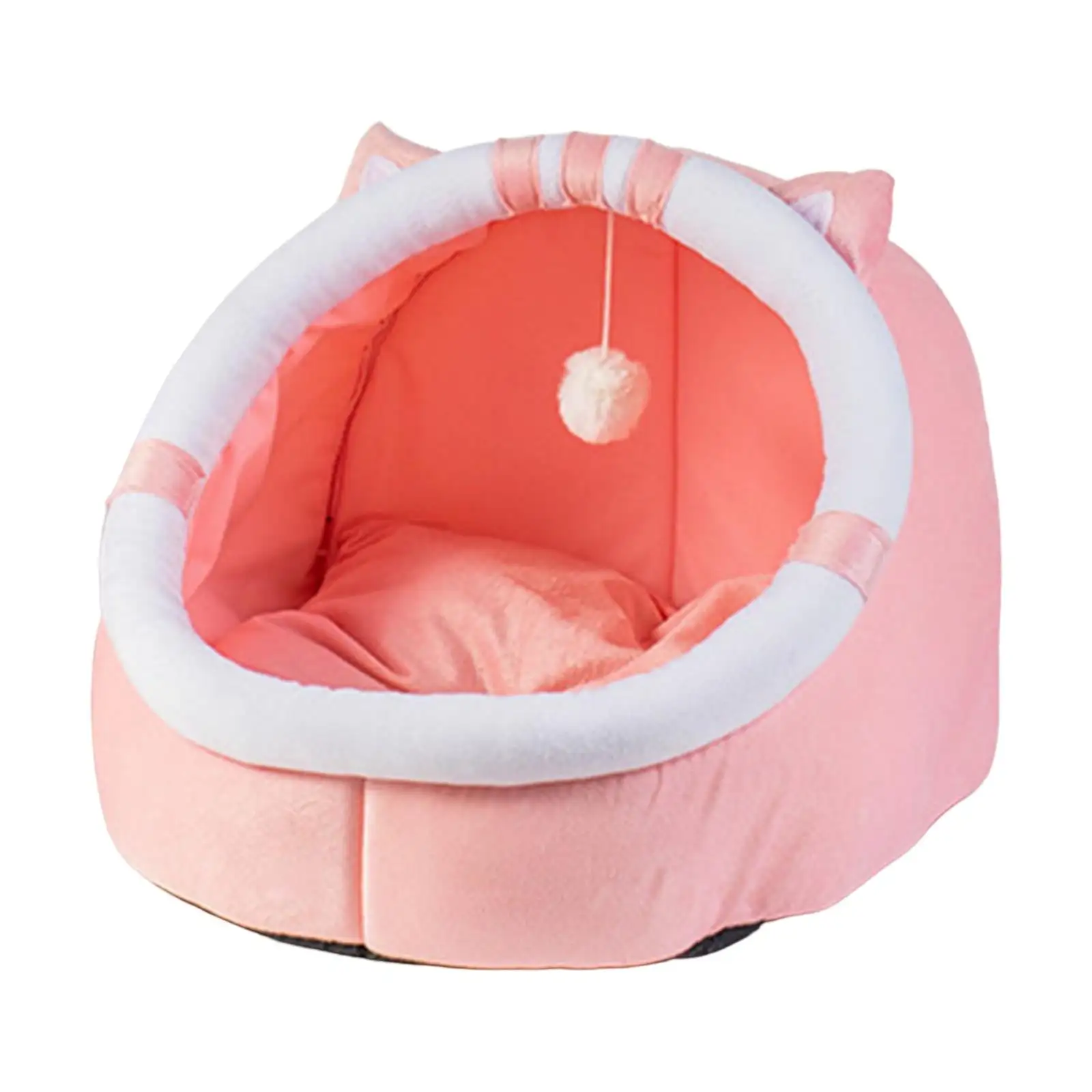 TOOYFUL Cat Beds for Indoor Cats. Pet Bed Warm Cave Nest Sleeping Bed for Small Puppy Kitten Pink