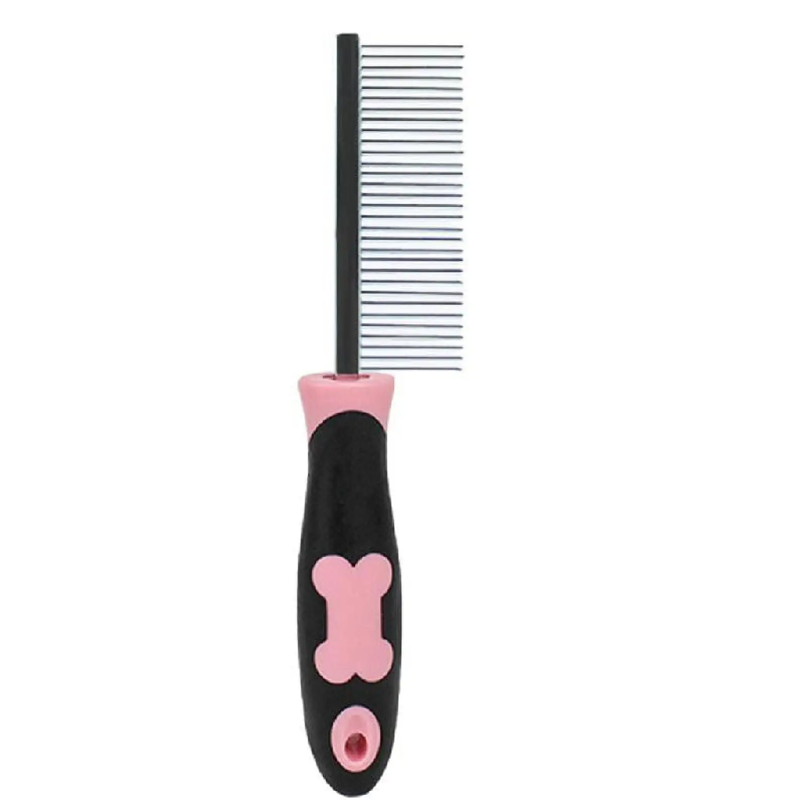 TRINGKY 2-in-1 Dog Comb Pet Comb Fit for Small Large Dogs Long-haired Short-haired Pets Round Gentle Teeth Safe High Effeciency