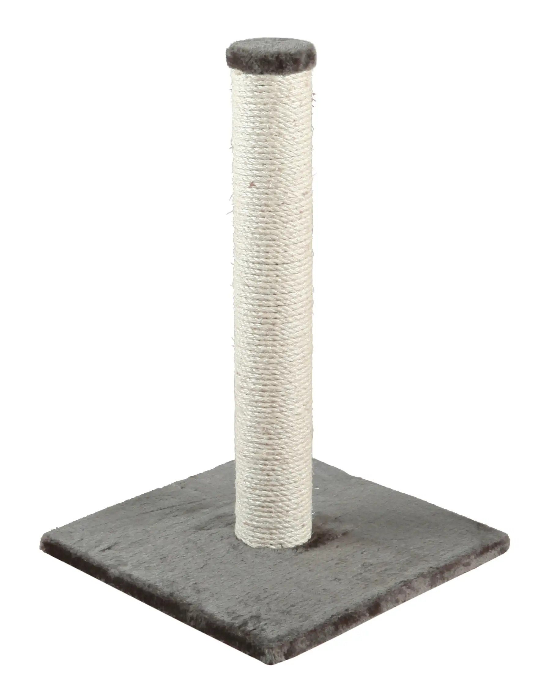 TRIXIE Parla Sisal 24.5 Cat Scratching Post with Plush Base. Gray