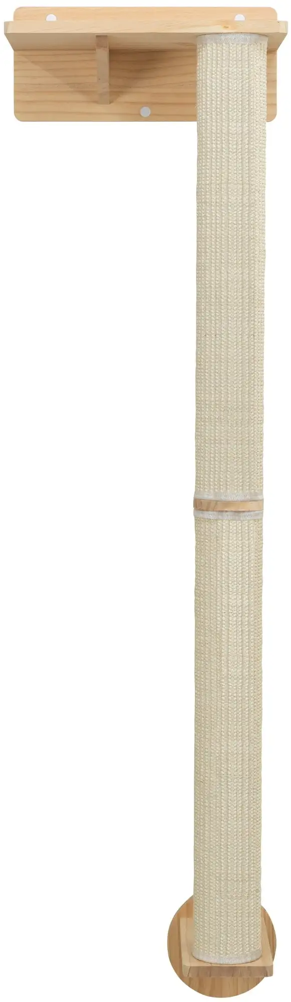 TRIXIE Wall Set 1 Wall Mounted Sisal Cat Scratching Post with Ledge. Natural