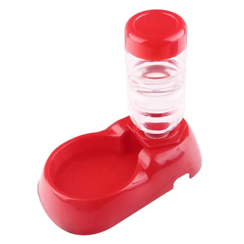 Taicanon Automatic Pet Dog Puppy Cat Water Dispenser Food Dish Bowl Feeder(Red)