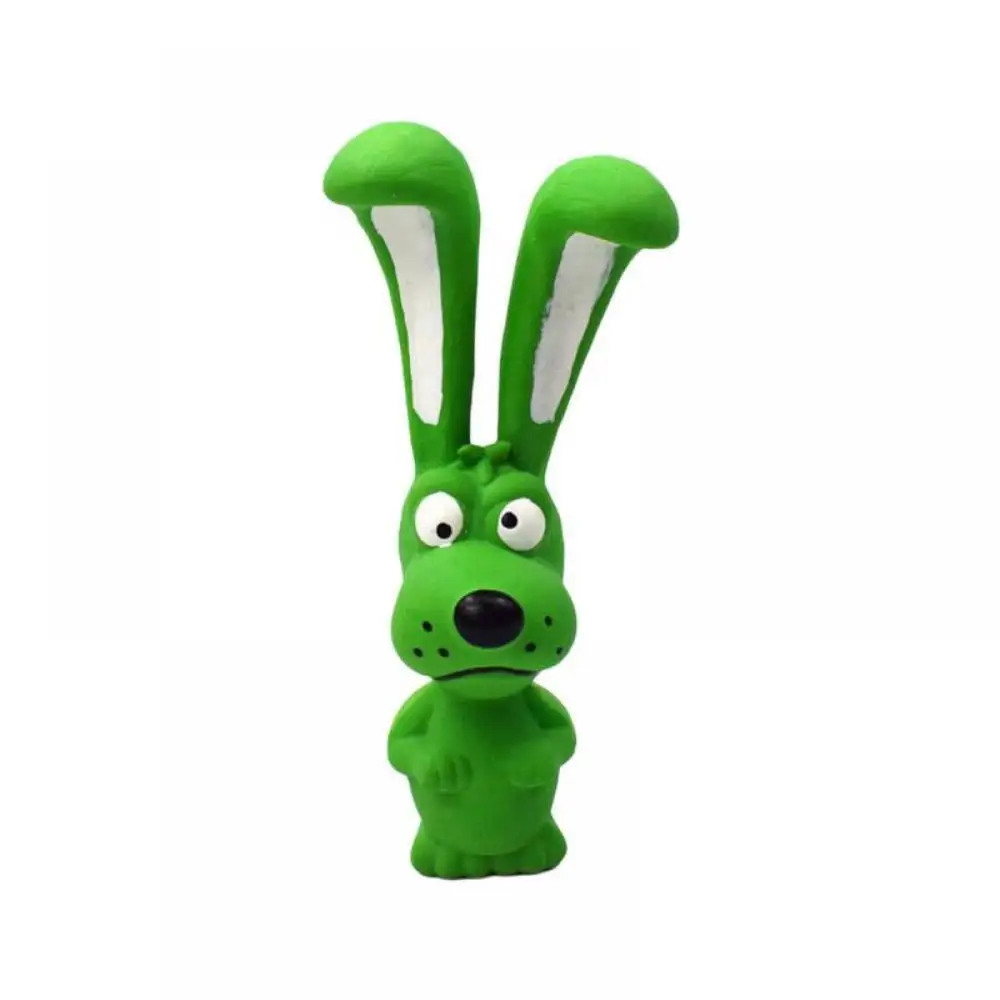 Targber Premium Dog Chew Rabbit Toys. Sleek Design Interactive Dog Toys. Squeaky Dog Toys. Dog Toys for Aggressive Chewers Breed.Green