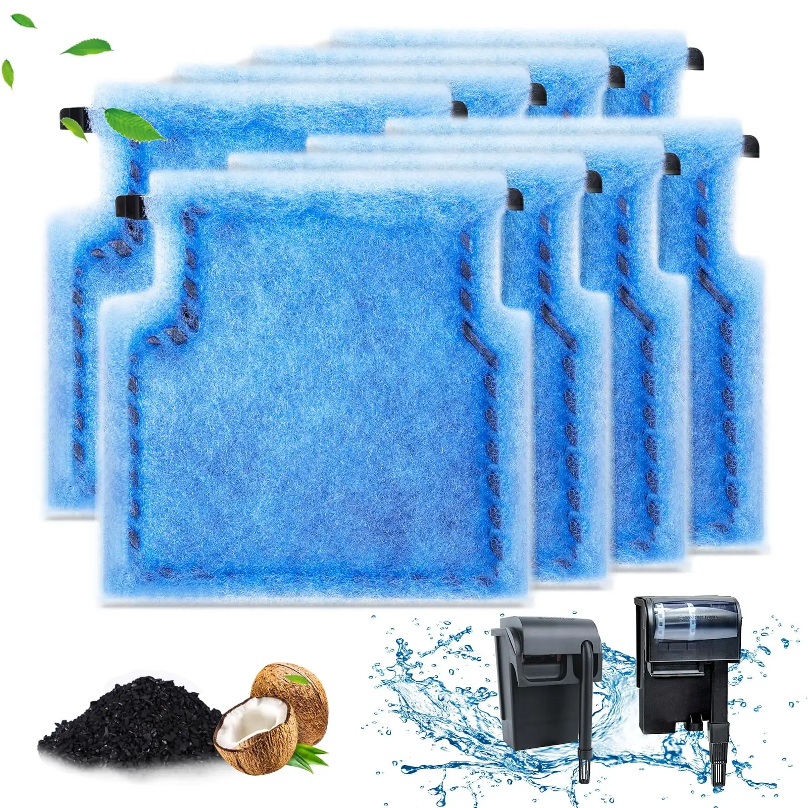 Tawatiler 8/16 Pack Rite-Size A Filter Cartridges for Marineland Penguin Power Filters 75 & 100 . 8 Packs